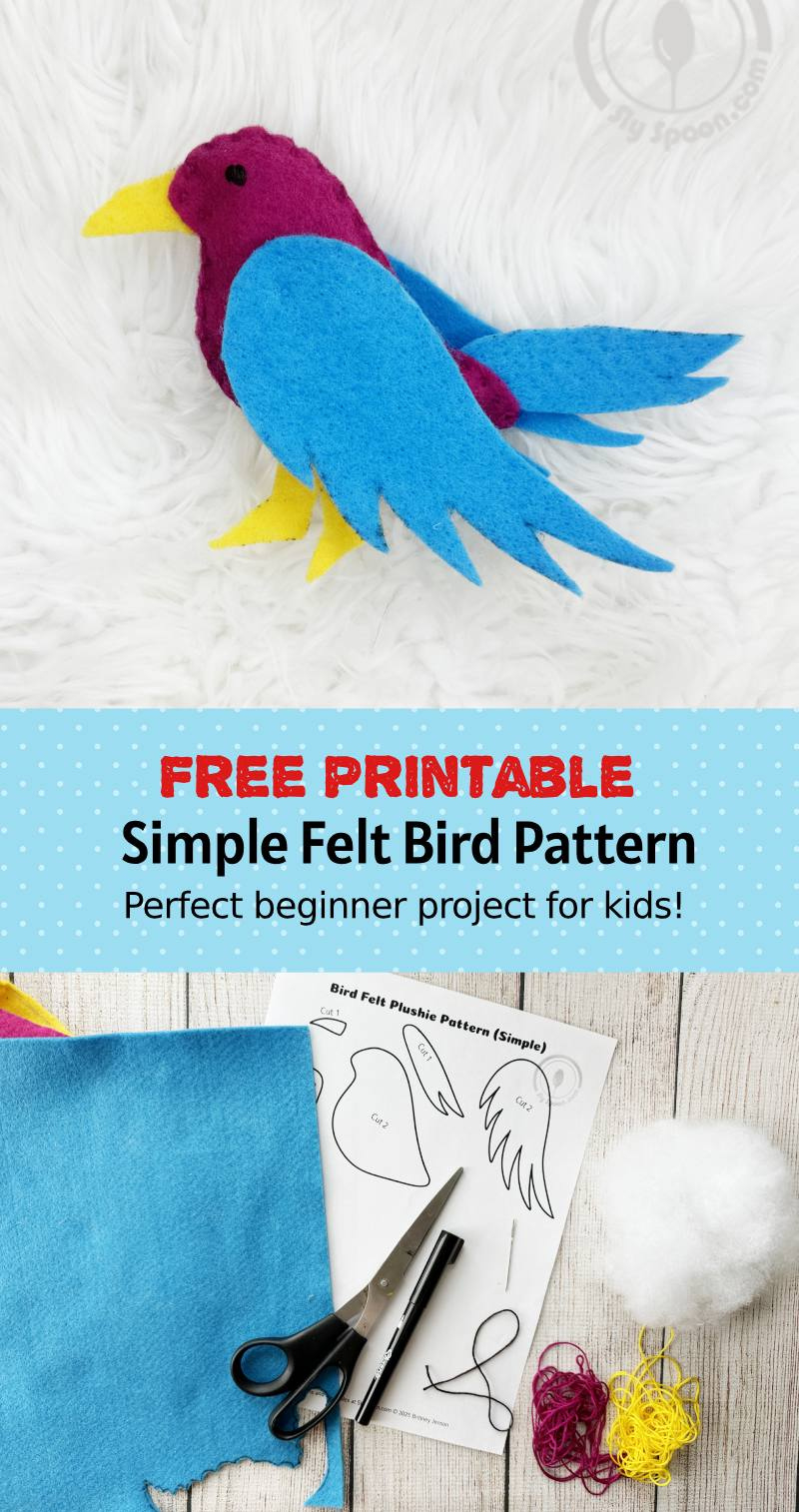 How To Hand Sew A Simple Felt Bird Or Parrot Plushie - Free regarding Bird Feather Out Of Felt Template