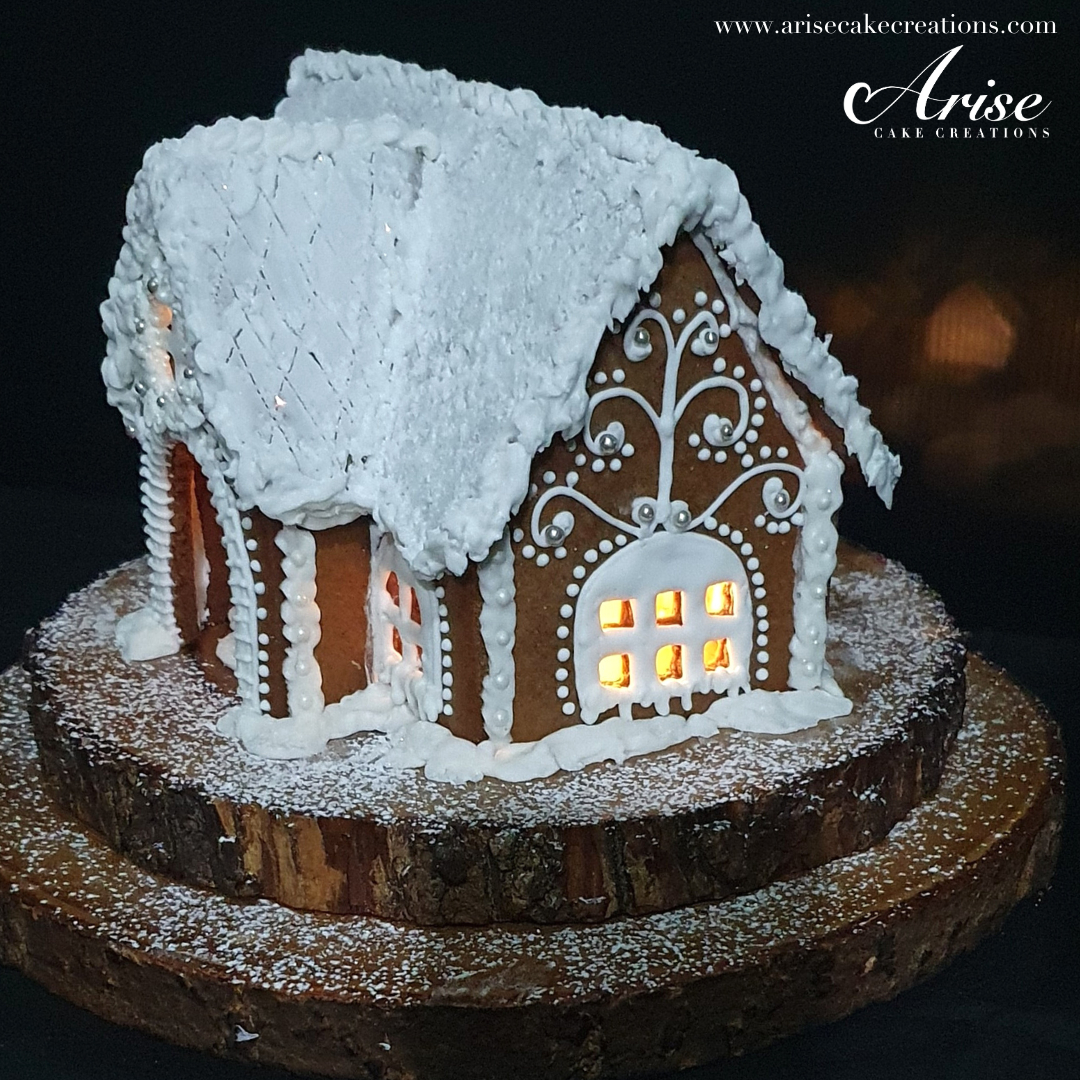 How To Make A Beautiful Gingerbread House With Lights — Arise Cake with Fancy Gingerbread House Templates