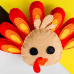 How To Make A Felt Turkey Plushie With Free Printable Pattern With Regard To Felt Turkey Template