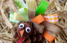 How To Make A Fun Pine Cone Turkey Craft For Kids inside Turkey Pinecone Craft Template