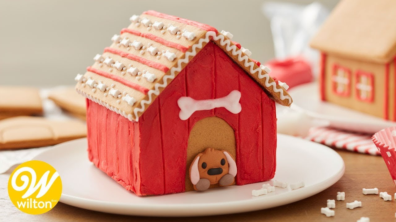 How To Make A Gingerbread Dog House | Wilton with Gingerbread Dog House Template