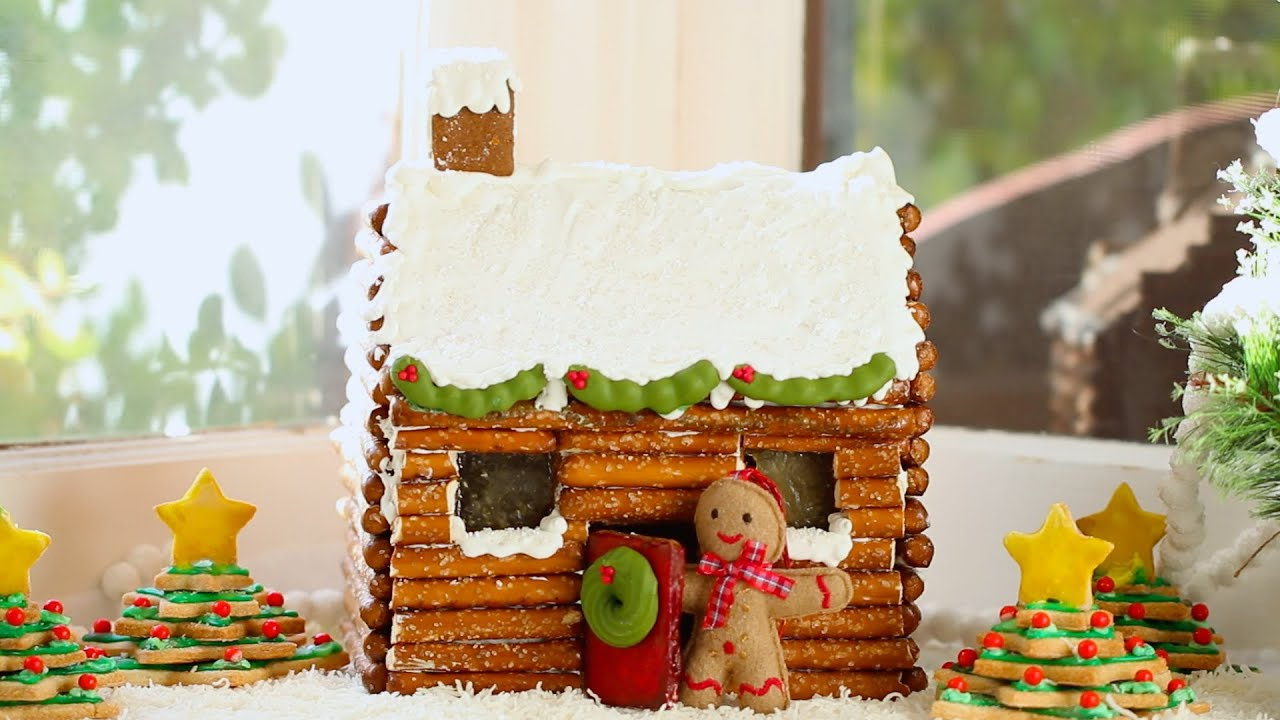 How To Make A Gingerbread House Log Cabin (No Kit Required) - Gemma&amp;#039;S  Bigger Bolder Baking 47 within Gingerbread House With Chimney Template