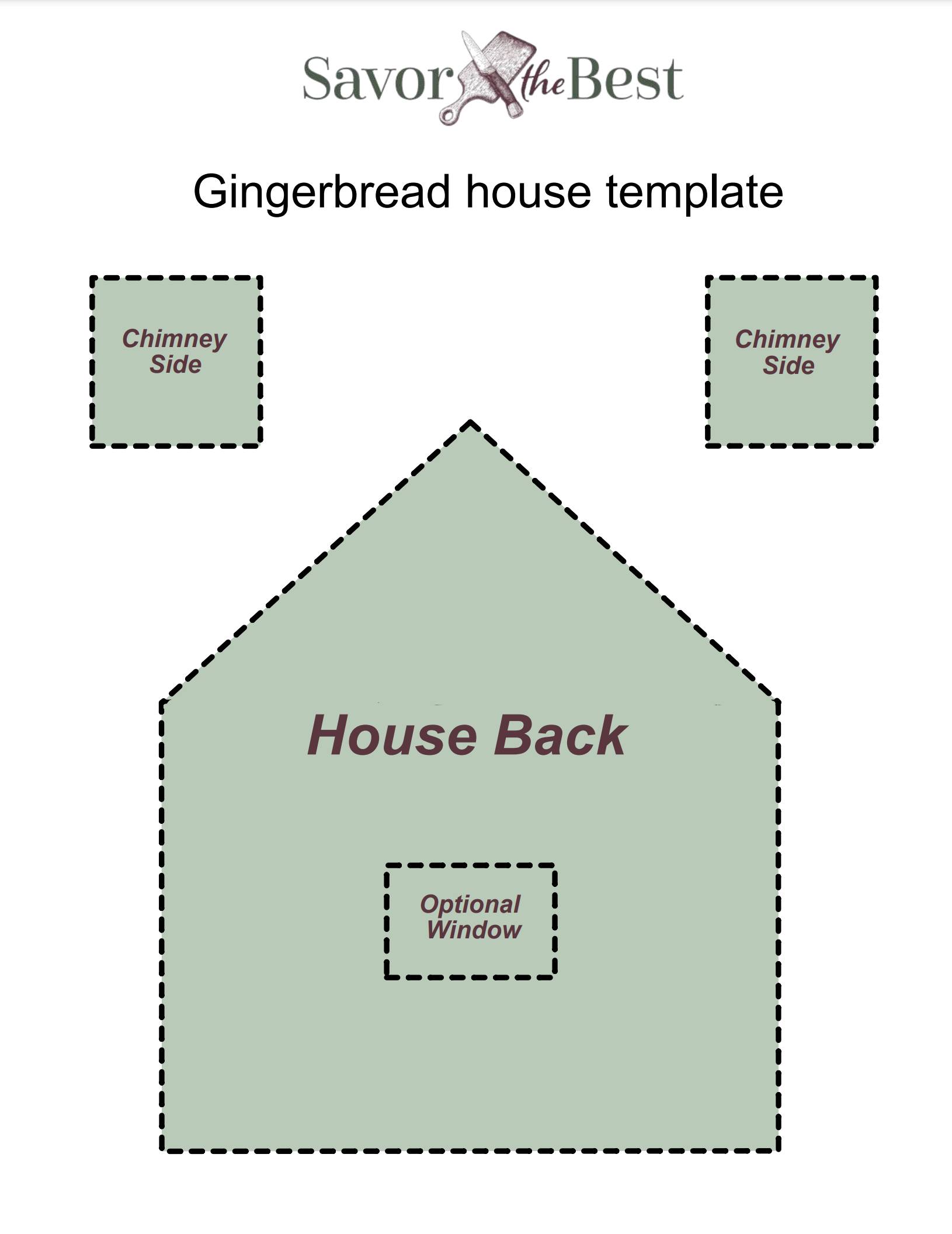 How To Make A Gingerbread House - Savor The Best with Gingerbread House Templates With Measurements