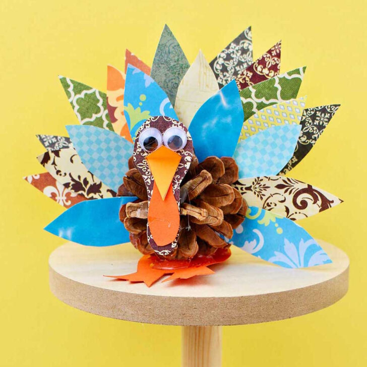 Pine Cone Turkey Craft Template