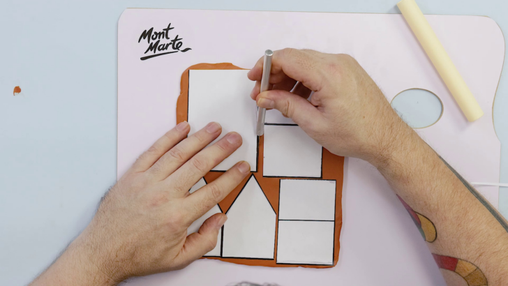 Clay Gingerbread House Template