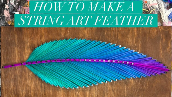 String Art Feather Template