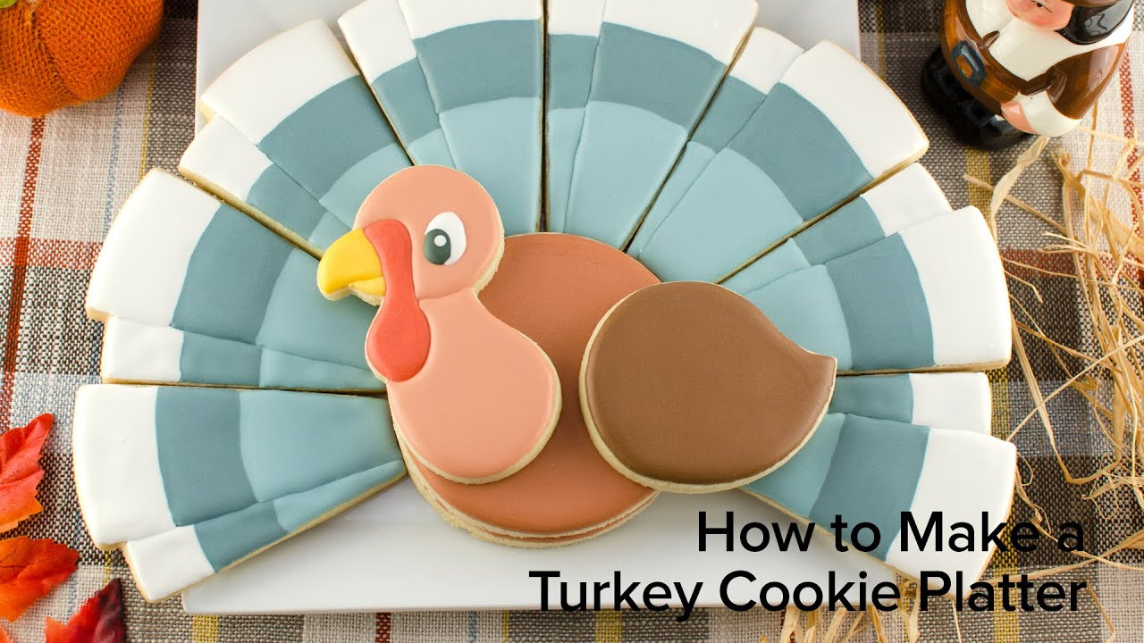 How To Make A Turkey Cookie Platter in Turkey Cookie Cutter Template