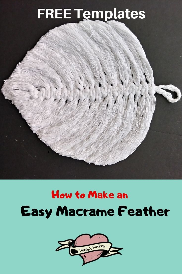 How To Make An Easy Macrame Feather with Macrame Feather Template Printable Free