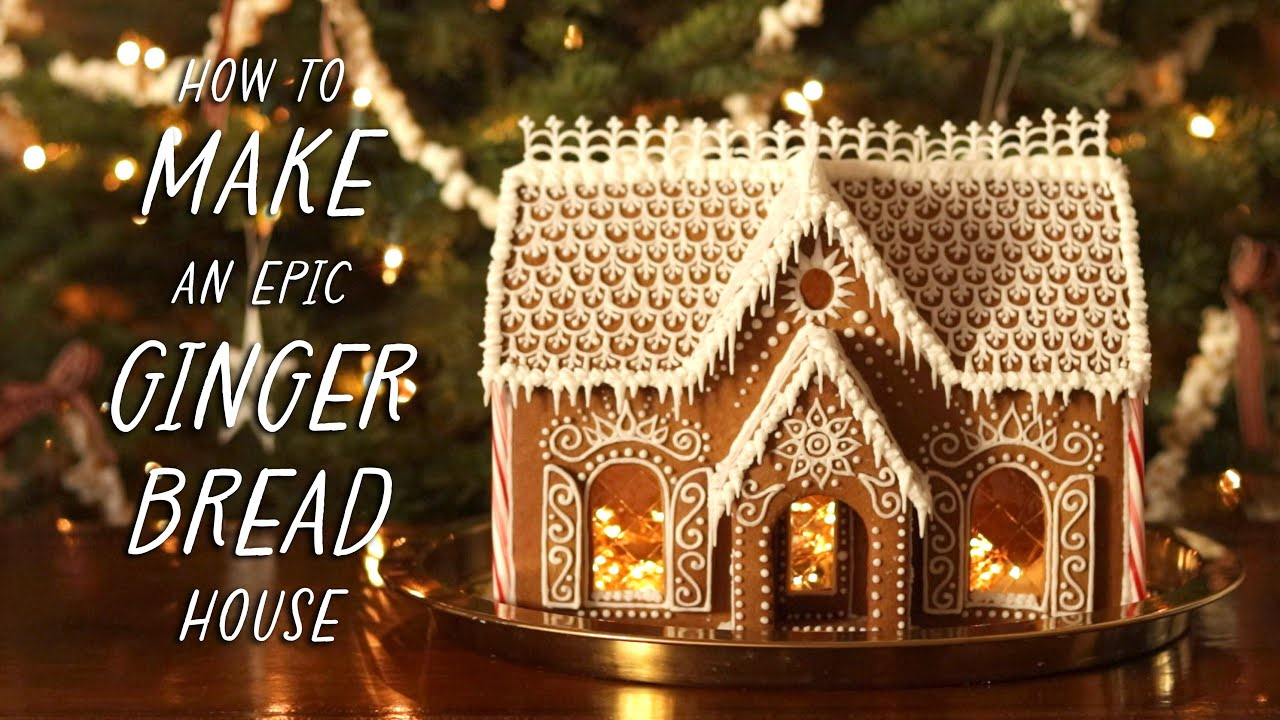 How To Make An Epic Gingerbread House From Scratch / Baking + Building  Tips, Recipe, Template &amp;amp; More regarding Advanced Gingerbread House Template