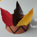 How To Make Indian Headband For Kids / Easy Paper Crafts / Kids Craft Ideas  / 5 Minute Crafts For Construction Paper Indian Hat Feather Template