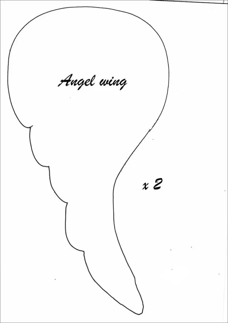 Angel Wing Feather Template