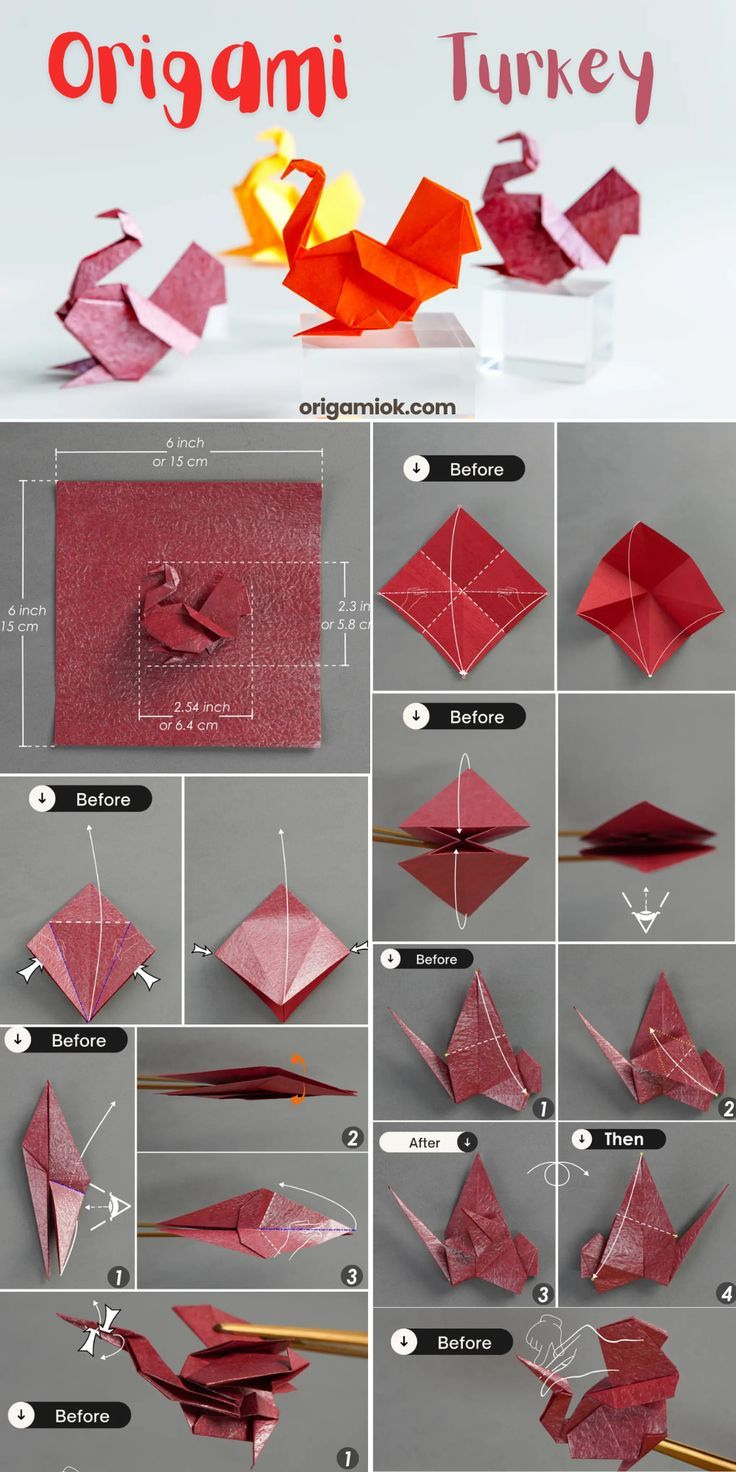 How To Make Origami Turkey inside Turkey Origami Template