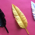 How To Make Paper Feathers | Diy Paper Feather Making Stepstep | Full  Tutorials Throughout Large Paper Feather Template