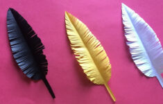 How To Make Paper Feathers | Diy Paper Feather Making Stepstep | Full  Tutorials throughout Large Paper Feather Template