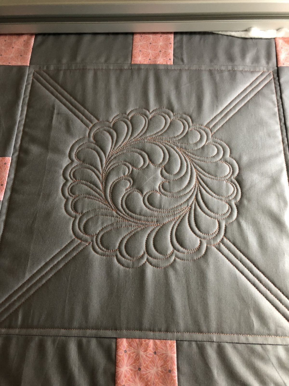 How To Quilt A Feathered Circle - Weallsew intended for Feather Wreath Longarm Quilting Template