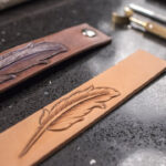 How To Tool A Feather Bracelet (With Free Pattern For Download) Regarding Leather Feather Template