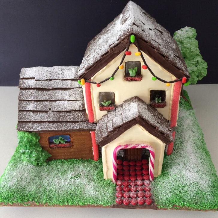 Two Story Gingerbread House Template
