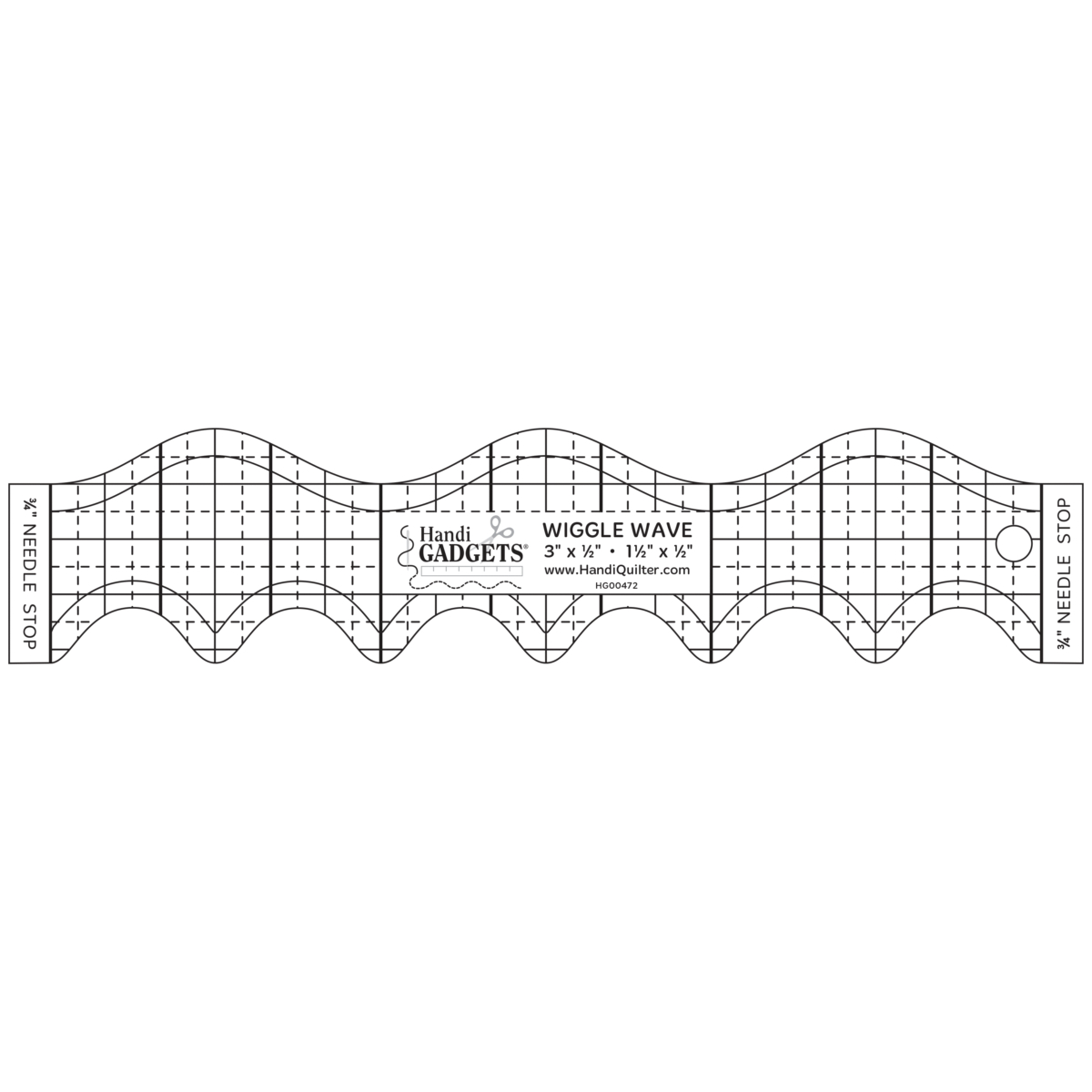 Hq Wiggle Wave - Handi Quilter in Feather Spine Or Wave Template