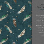 Hunting Seamless Pattern, Duck Feather Repeat Fabric Pattern For Duck Feather Pattern Template