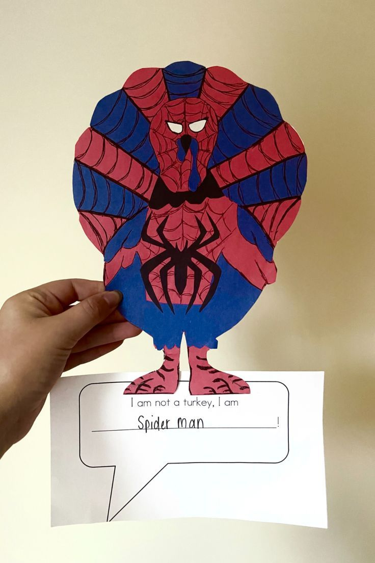 I Am Not A Turkey, I Am Spider Man intended for Project Ideas Disguise Template Printable Spiderman Turkey Disguise