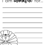 I Am Thankful For' Printables   10 Unique Worksheets | Printabulls Inside Reproducible Turkey Feather Thankful Template