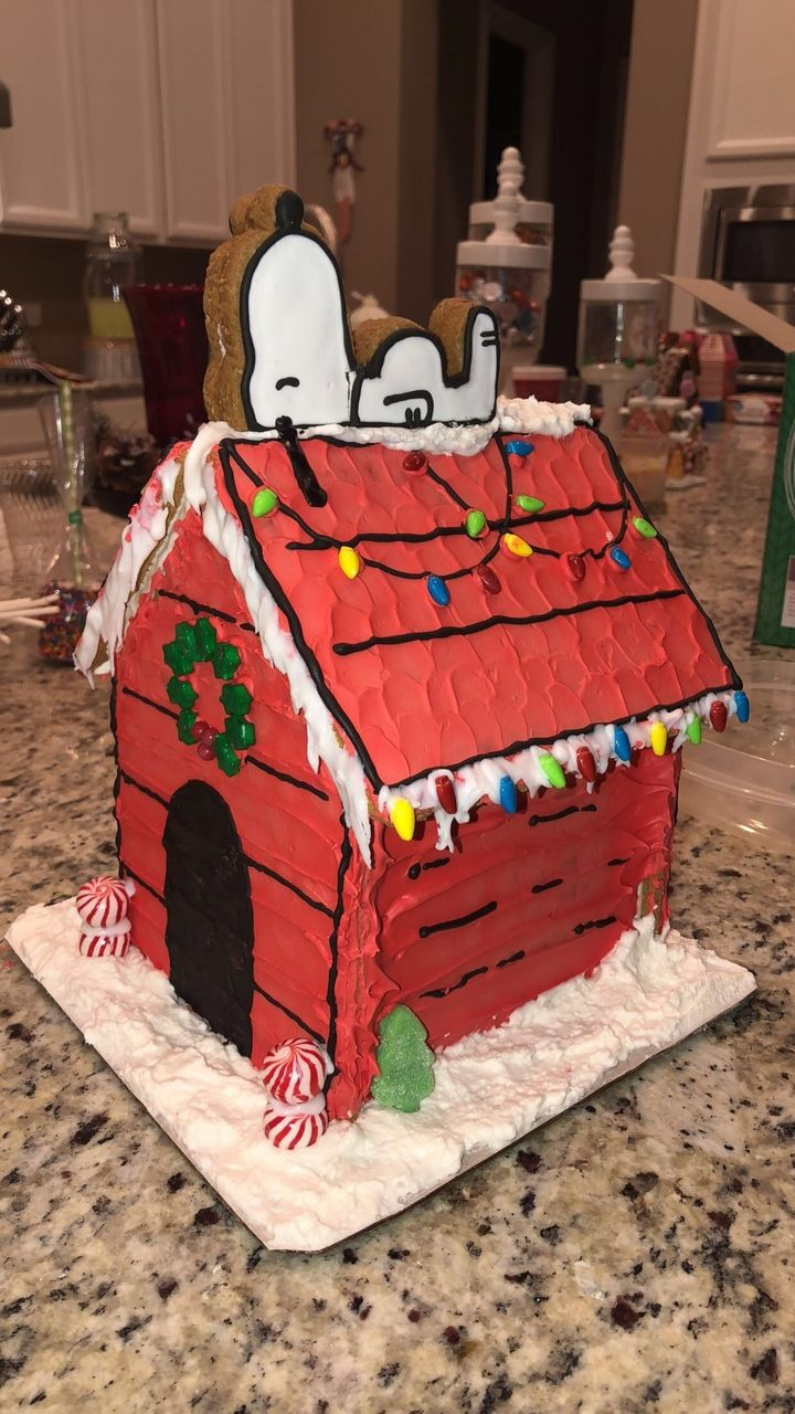 Snoopy Gingerbread House Template