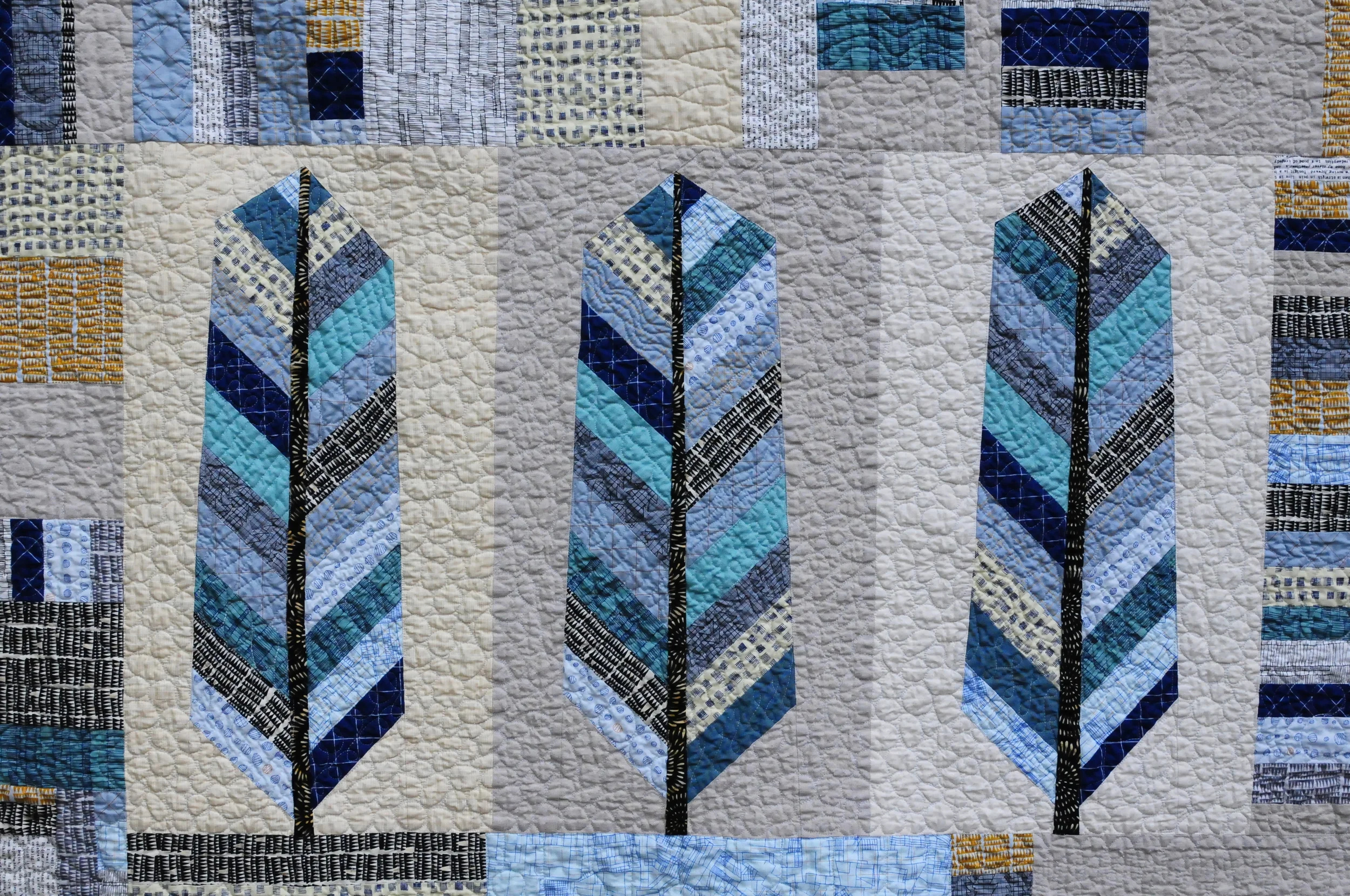 Improv Feather Tutorial — Kristin Shields for Feather Quilt Template