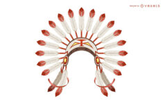 Indian Feather Headdress Illustration Vector Download in Indian Feather Pattern Template