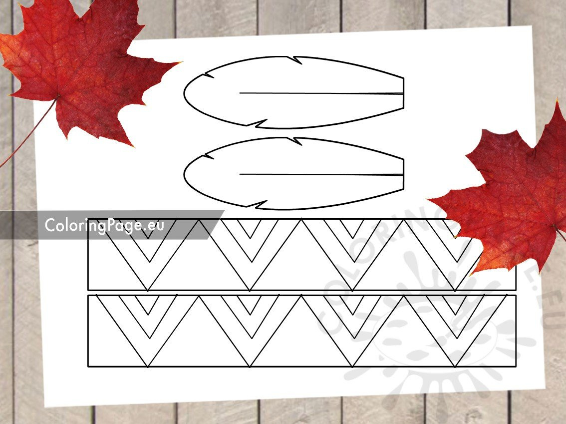 Indian Headband Craft Template | Coloring Page with regard to Feather Headband Template
