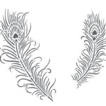 Individual Peacock Feathers Cake Stencil With Regard To Peacock Feather Stencil Template