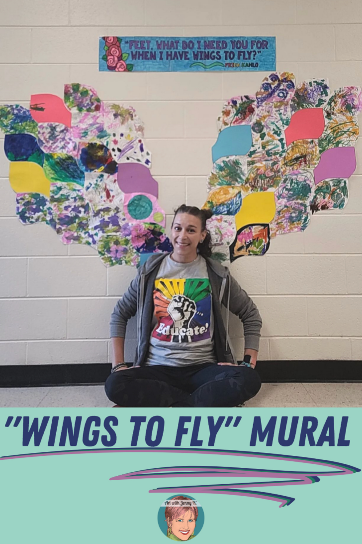 Frida Kahlo Mural Feather Template