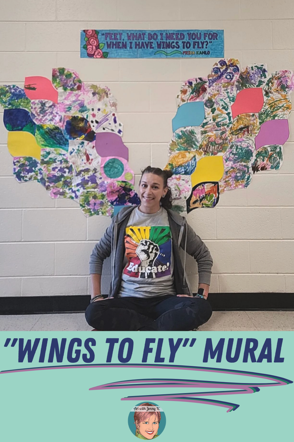 Inspirational Team Building Activity: Frida-Inspired Collaborative in Frida Kahlo Mural Feather Template