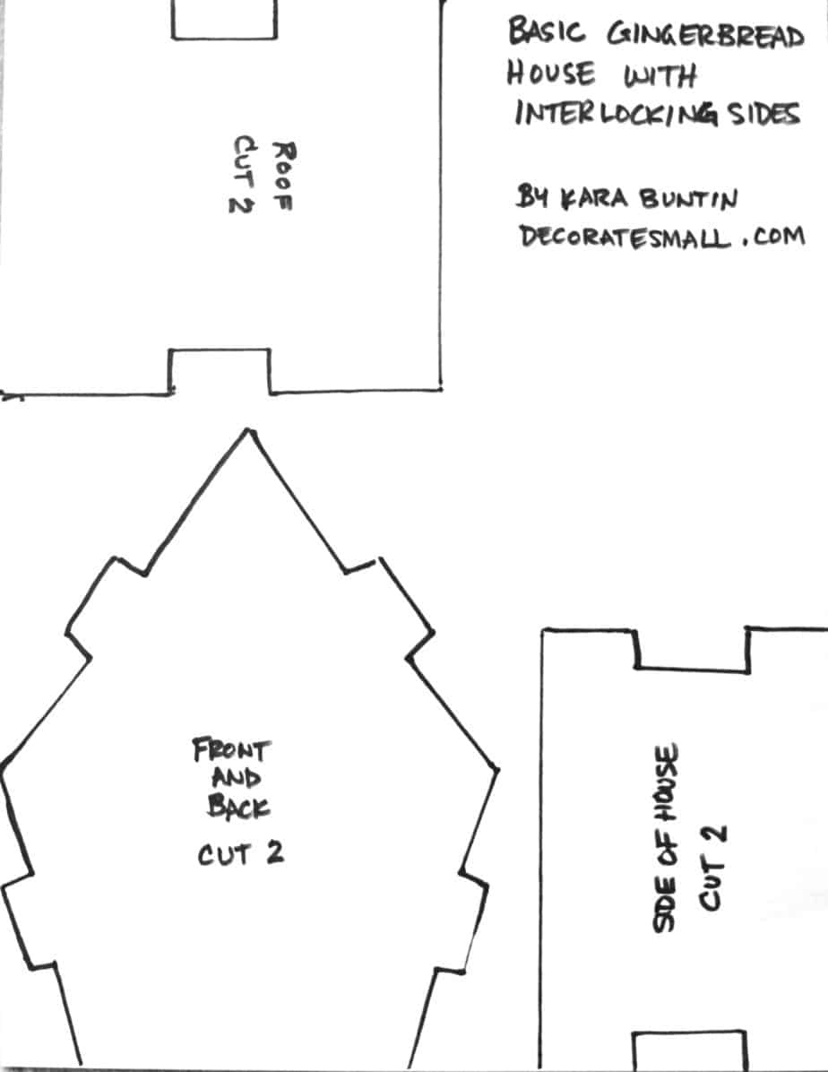Interlocking Gingerbread House Template (Free Download) - A Cake within Interlocking Gingerbread House Template
