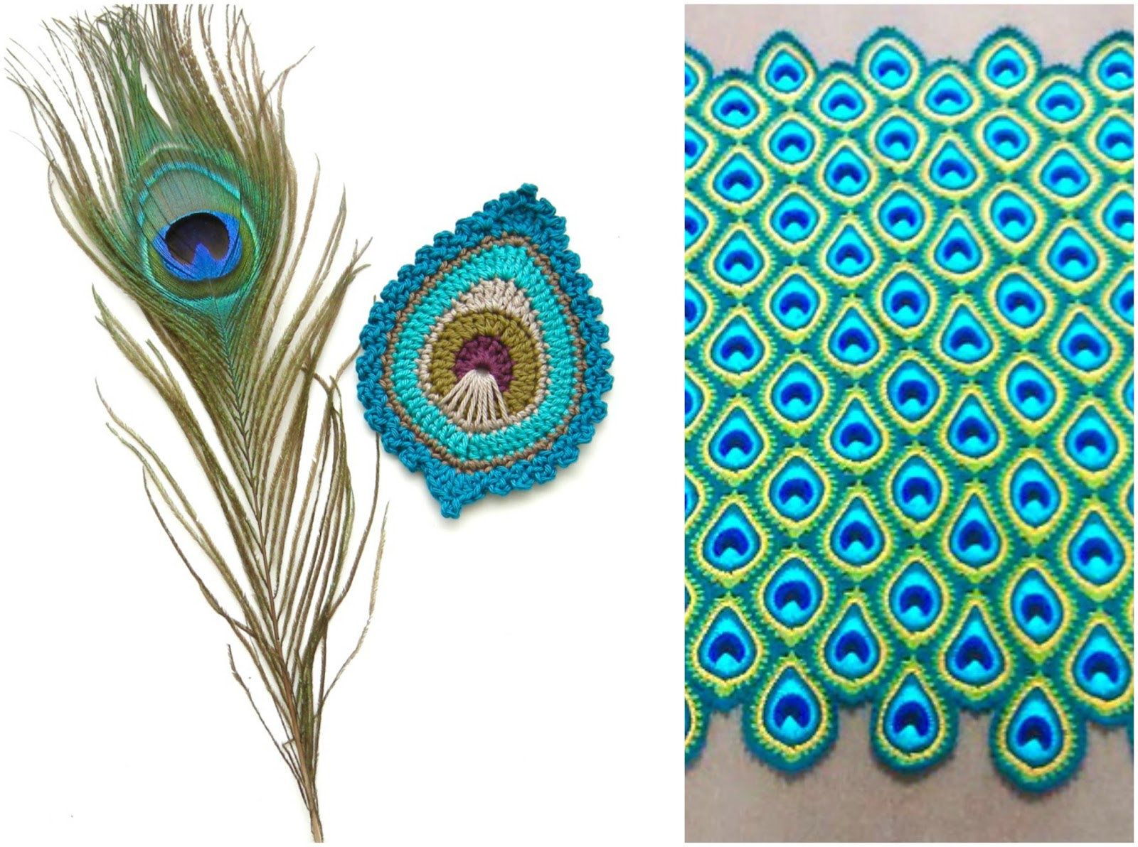 Java Peacock Feather Motif Blanket: Free Jayg Instructions with regard to Peacock Feather Template Free
