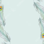 Krishna Page Border And Printable Background In Word   Slidesdocs In Card Krishna Feather Template