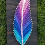 Leaf Nail String Art, Feather String Art, Sunshine Theme Art Intended For Feather Template For String Art