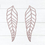 Leather Earrings Svg, Feather Earring Svg, Earring Template Svg Inside Feather Leaf Earring Template