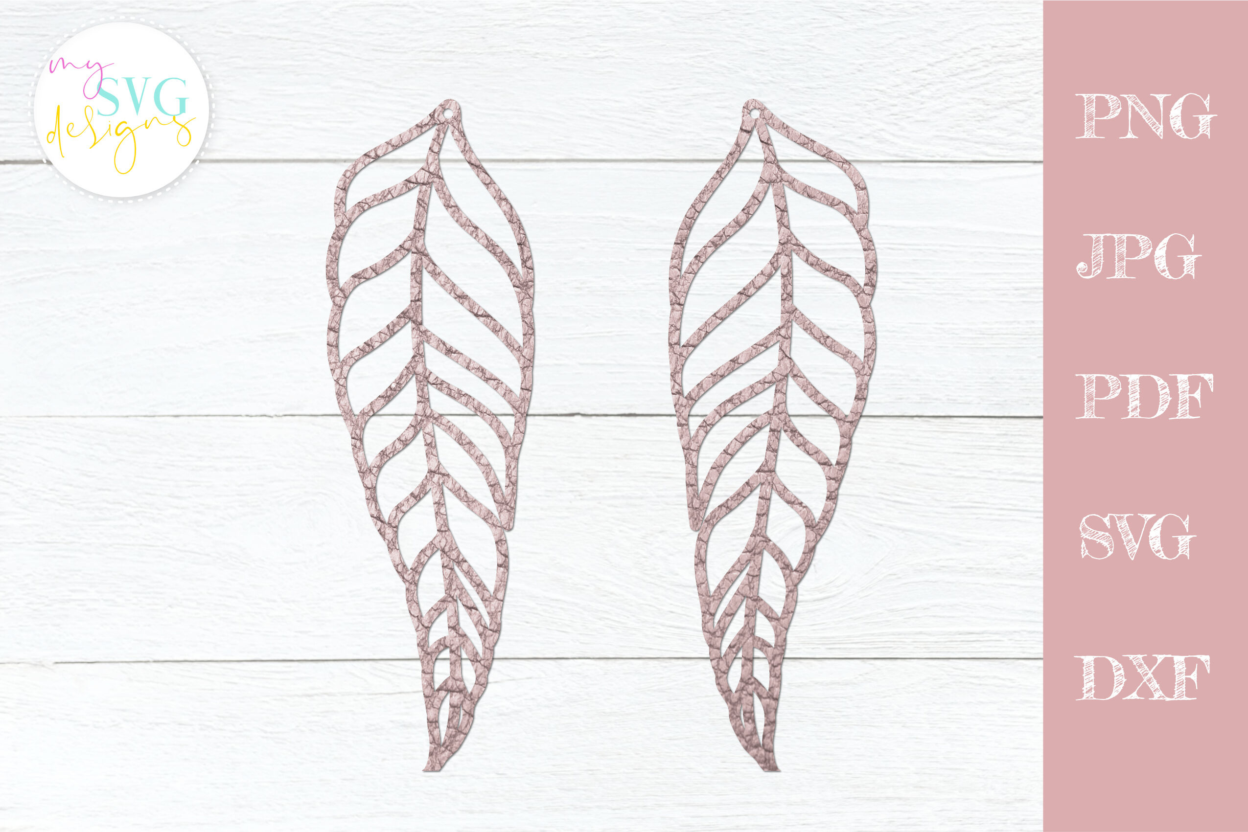 Leather Earrings Svg, Feather Earring Svg, Earring Template Svg inside Feather Leaf Earring Template