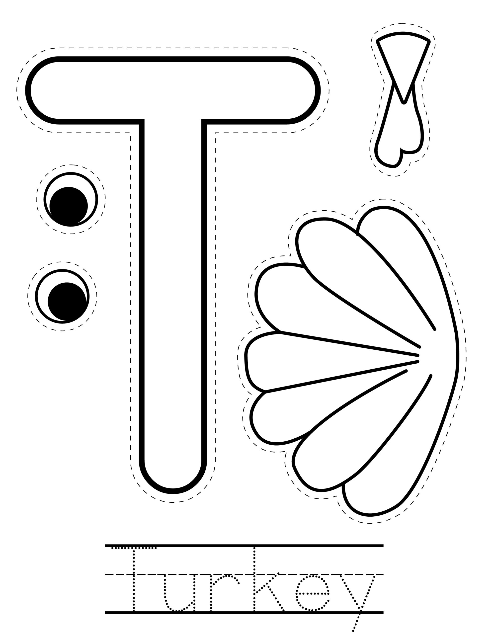 Letter T Craft: Turkey Activity - Homeschooling Preschool with regard to Turkey Letter Template