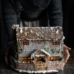 Lighter Gingerbread Dough For Wood Parts Inside Cottage Gingerbread House Template