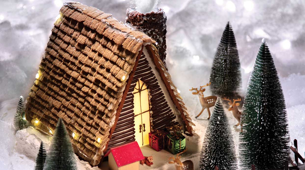 Local Pastry Chef&amp;#039;S Midcentury Modern Gingerbread House Is A Diy for Mid Century Modern Gingerbread House Template