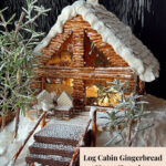 Log Cabin Gingerbread House Template Pertaining To Log Cabin Gingerbread House Template