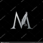 Luxury Feather Letter Logo Icon Monogram Logo Template Design Throughout Feather Monogram Template