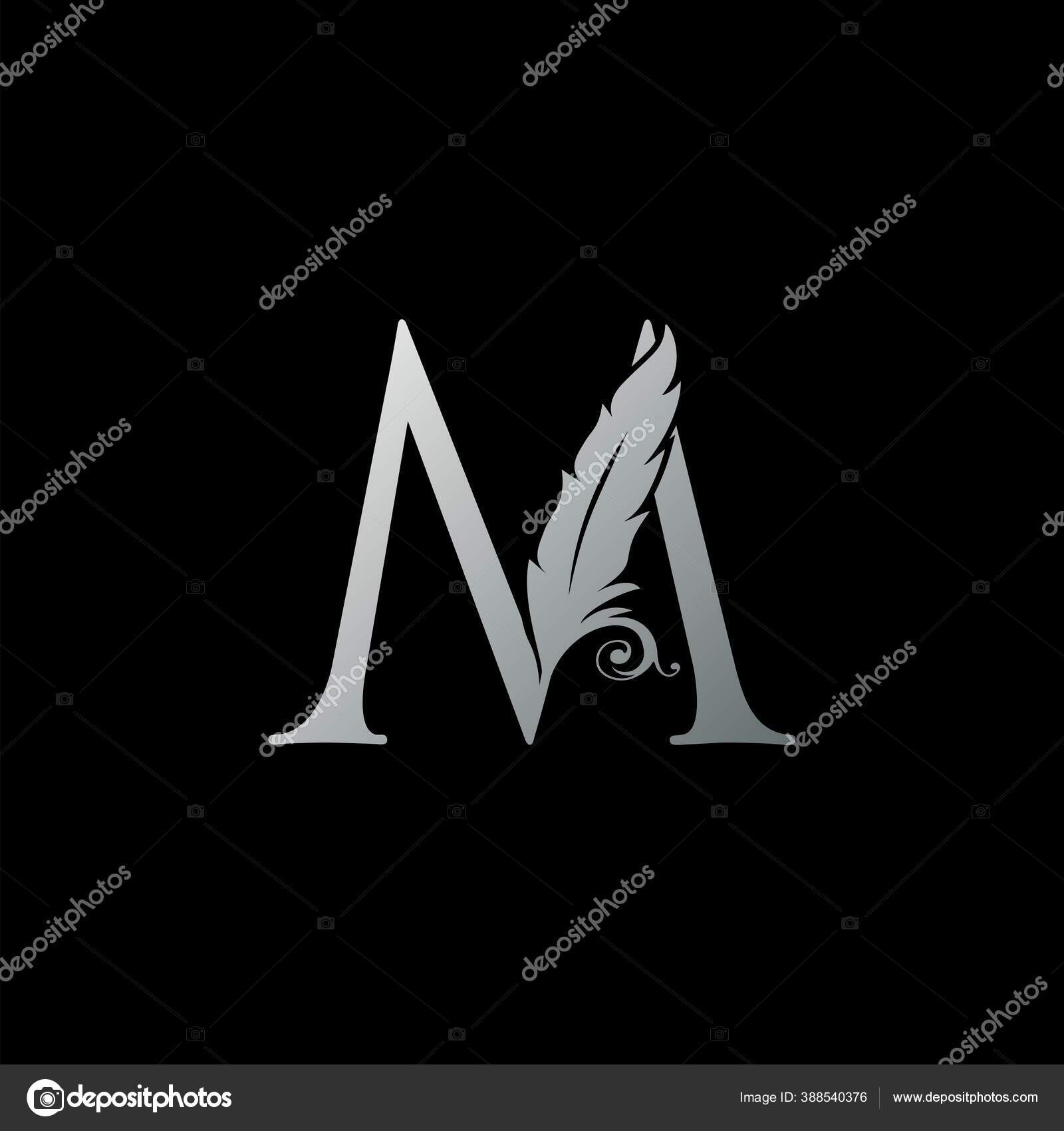 Luxury Feather Letter Logo Icon Monogram Logo Template Design throughout Feather Monogram Template