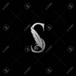 Luxury Feather Letter S Logo Icon. Monogram Logo Template Design With Regard To Feather Monogram Template