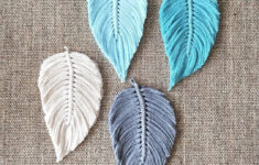 Macrame Feather Tutorial And Ideas with Macrame Feather Template Printable Free