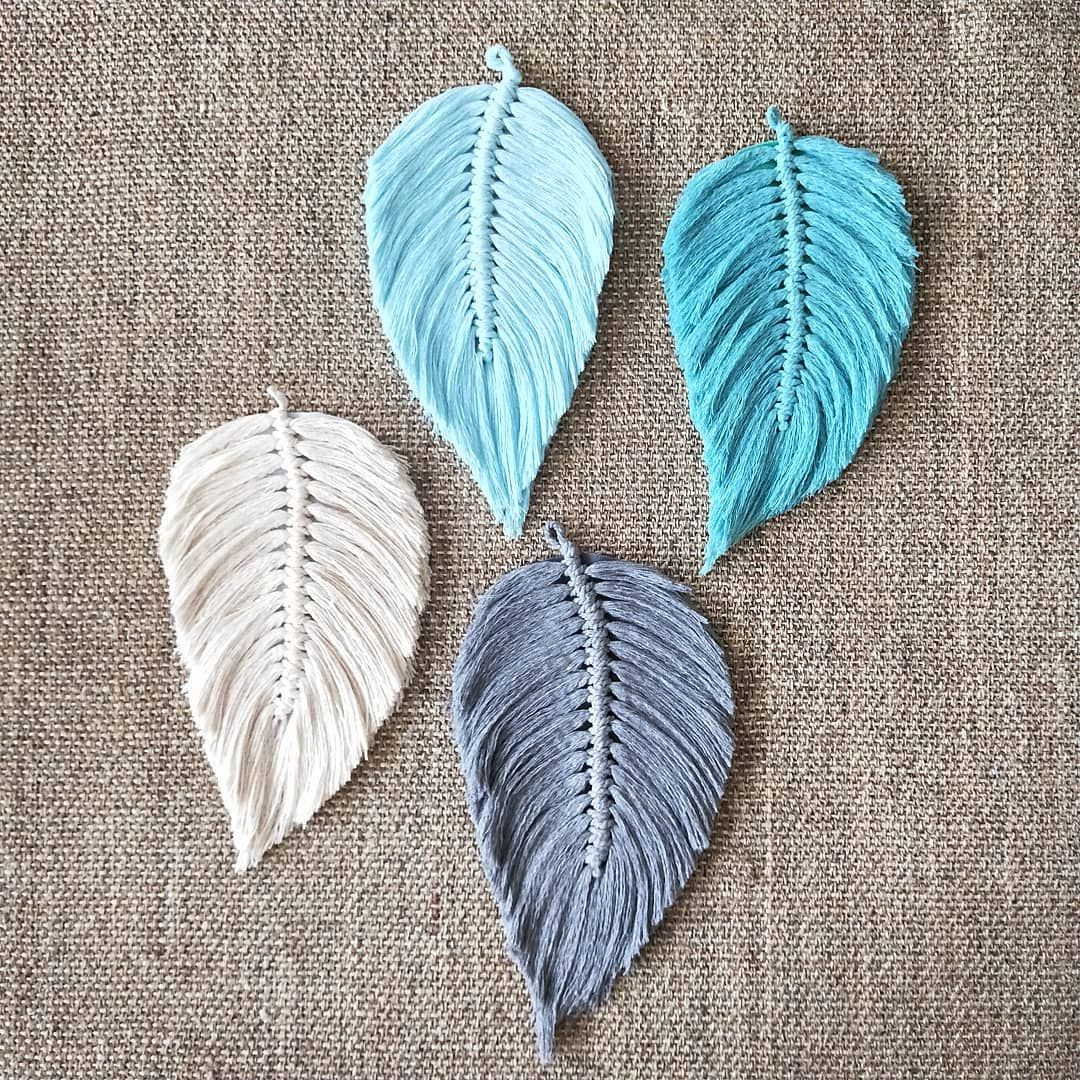 Macrame Feather Tutorial And Ideas with Macrame Feather Template Printable Free