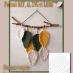 Macrame Leaf Cutting Template   Etsy Uk With Regard To Printable Macrame Feather Template