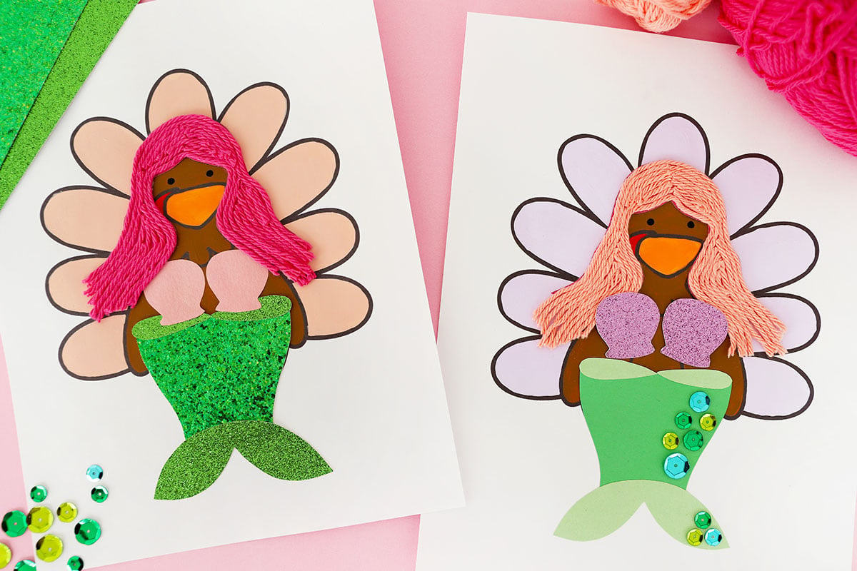 Mermaid Turkey Disguise (Free Template) - The Best Ideas For Kids in Mermaid Turkey Template