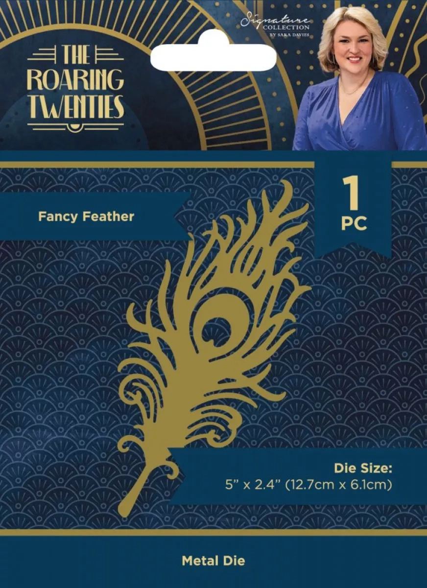 Metal Cutting Die - The Roaring 20’S - Fancy Feather pertaining to Fancy Feather Template
